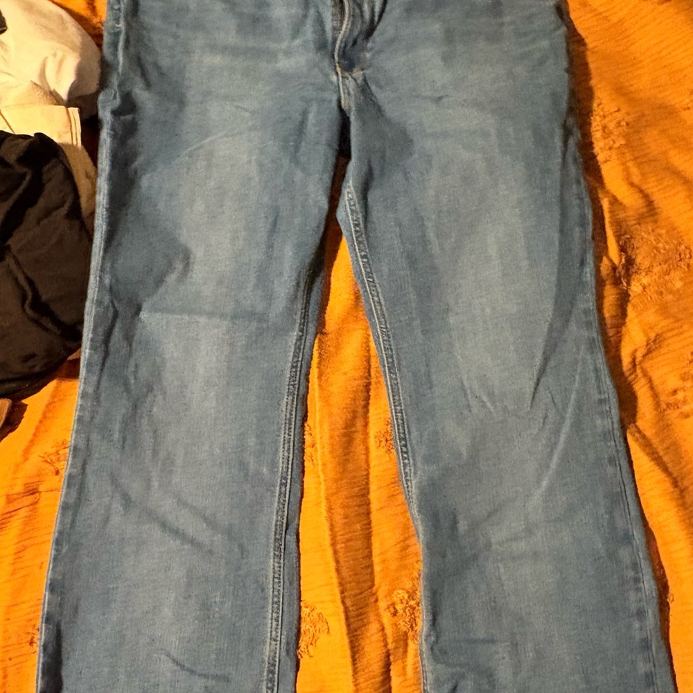 Wrangler Blue Straight-Leg Jeans Classic Denim